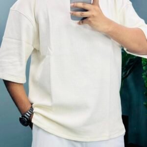 Menβs Oversized Drop Shoulder Solid T-shirt