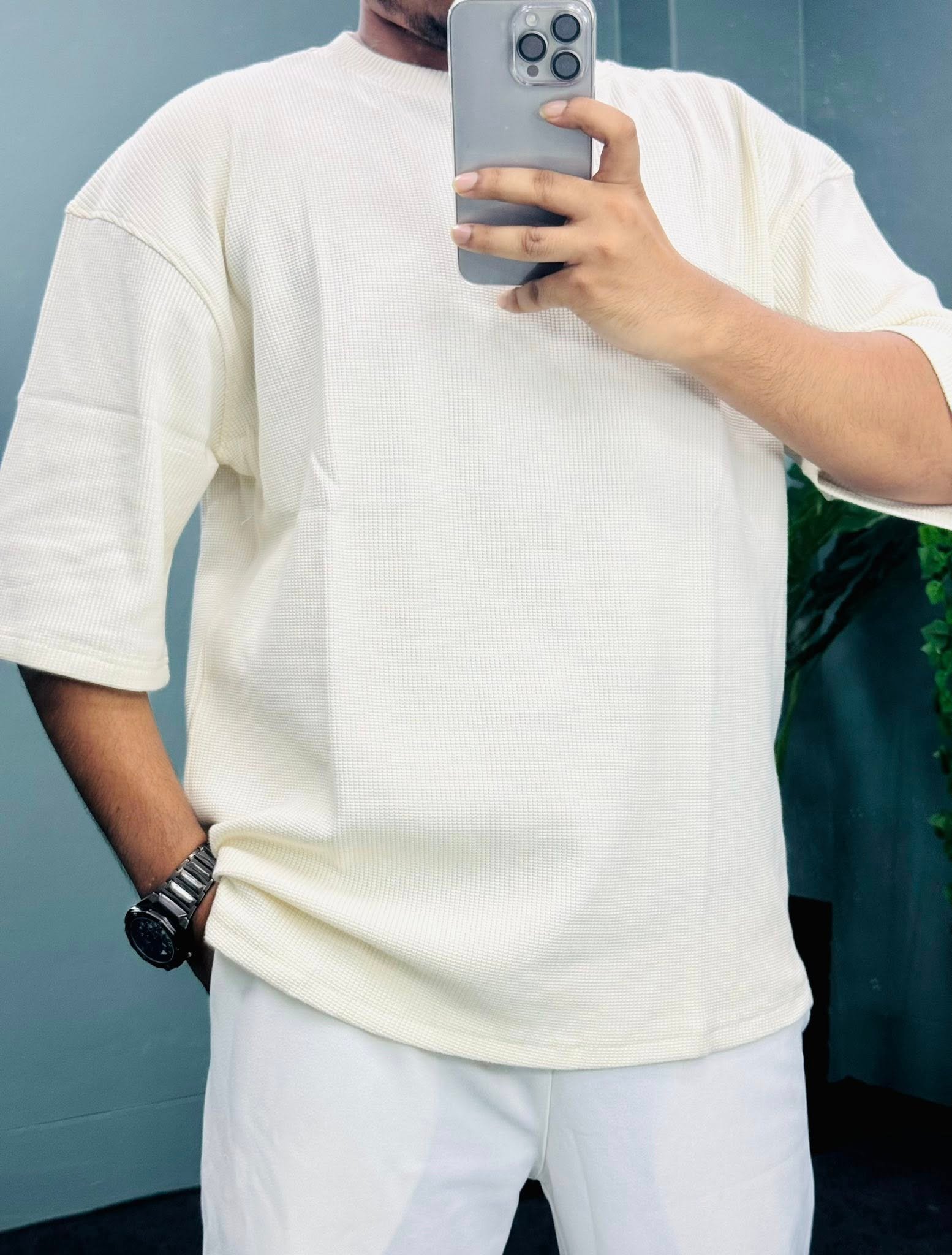 Men’s Oversized Drop Shoulder Solid T-shirt