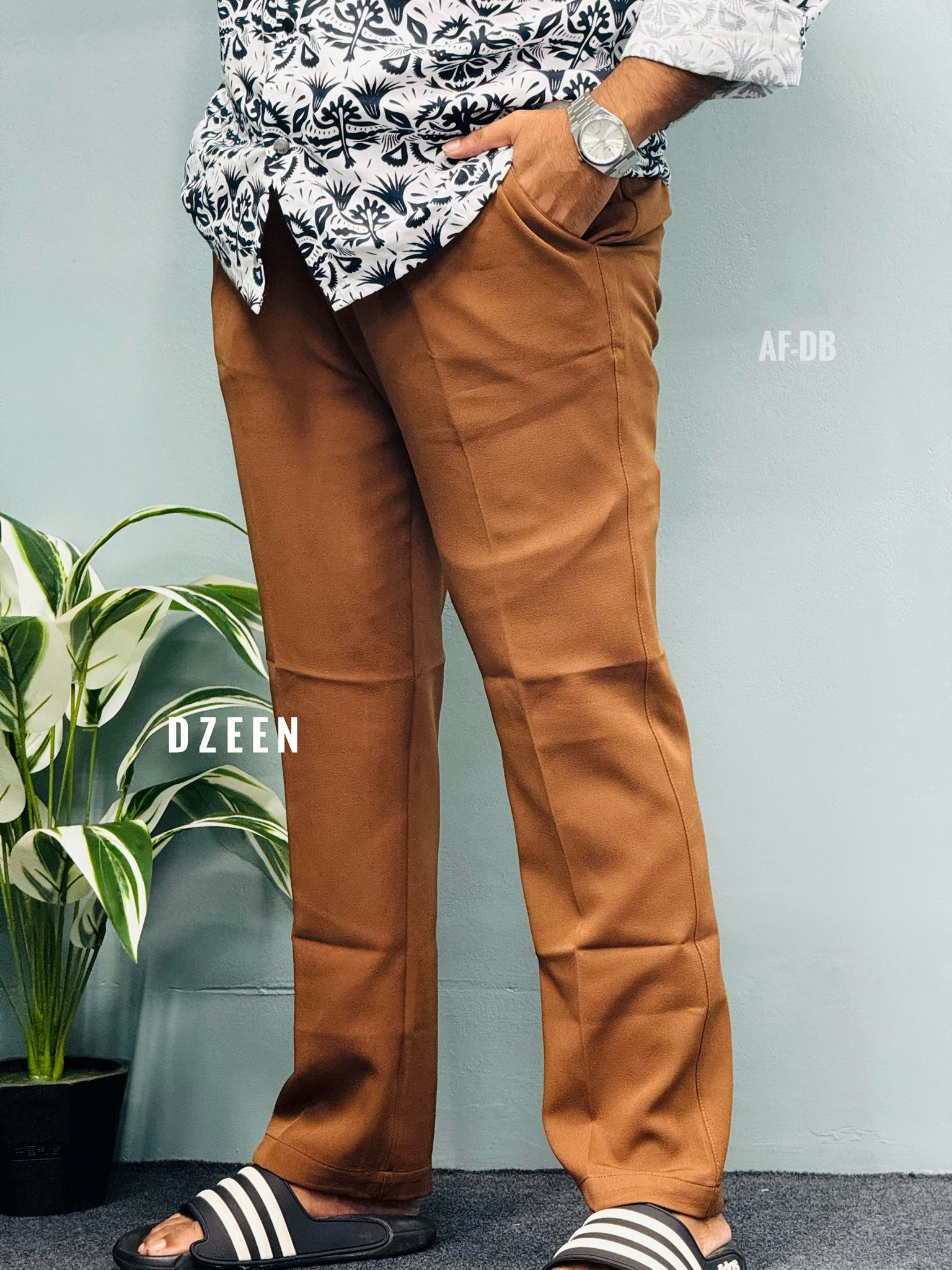 Adjustable Formal Pant (DARK BROWN)