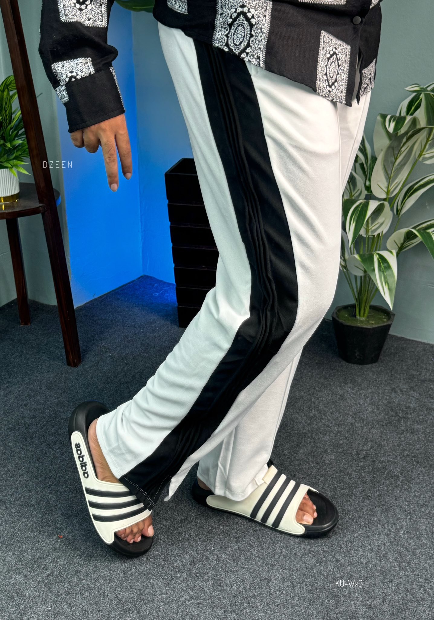 Low Cut Baggy (White-black)